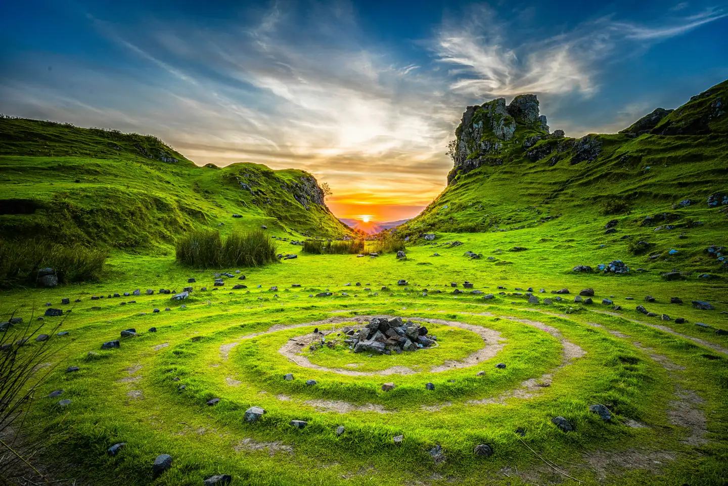 Green rolling hills at sunset, the landscapes ROAR Foundation works to protect
