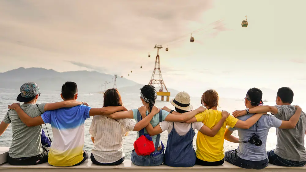 Young people standing together, part of a global youth-led movement